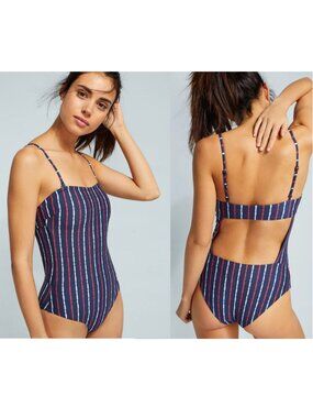 Anthropologie Onia Estelle One Piece Swimsuit Bathing Suit One-Piece Open Back